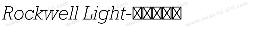 Rockwell Light字体转换